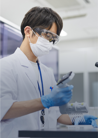 Lab technician conducting research